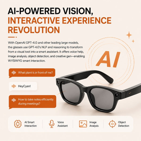 AI Smart Glasses - 8MP Camera, Real-Time Translation & Navigation