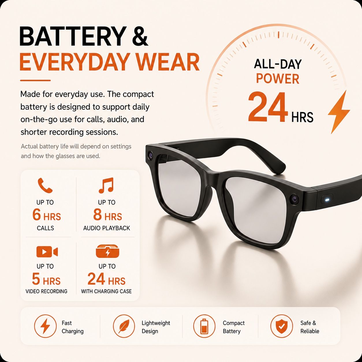 AI Smart Glasses - 8MP Camera, Real-Time Translation & Navigation